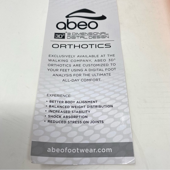 ABEO Men’s 3D3 Orthotics Premium Orthotic Insert - Size 10 - Picture 5 of 6